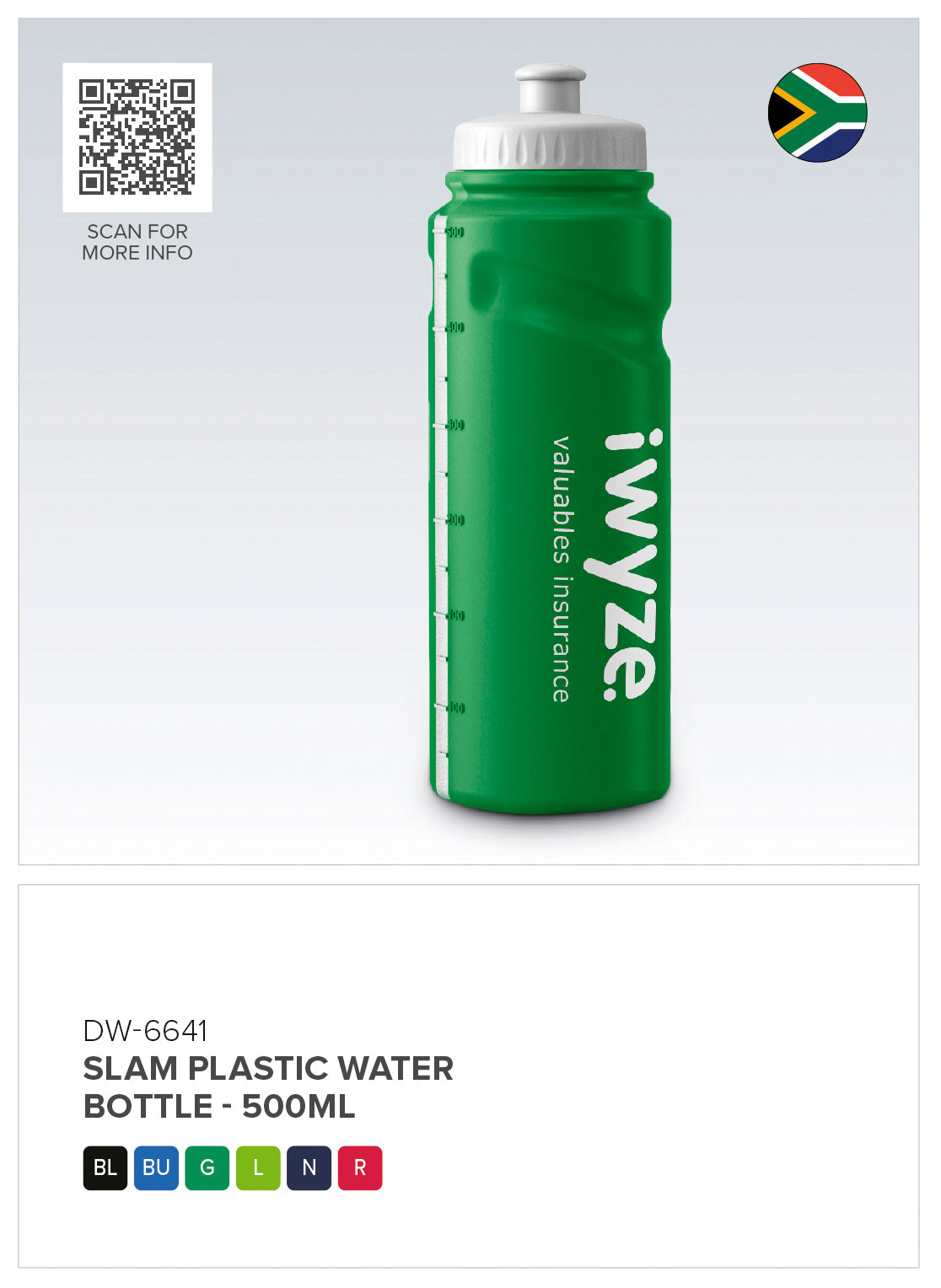 Slam Plastic Water Bottle - 500ml